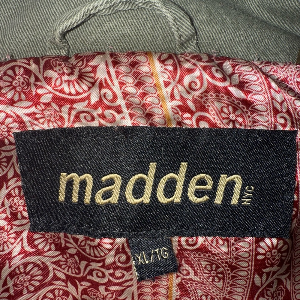 Madden Olive Utility Jacket with Chevron Detail - Picture 3 of 3